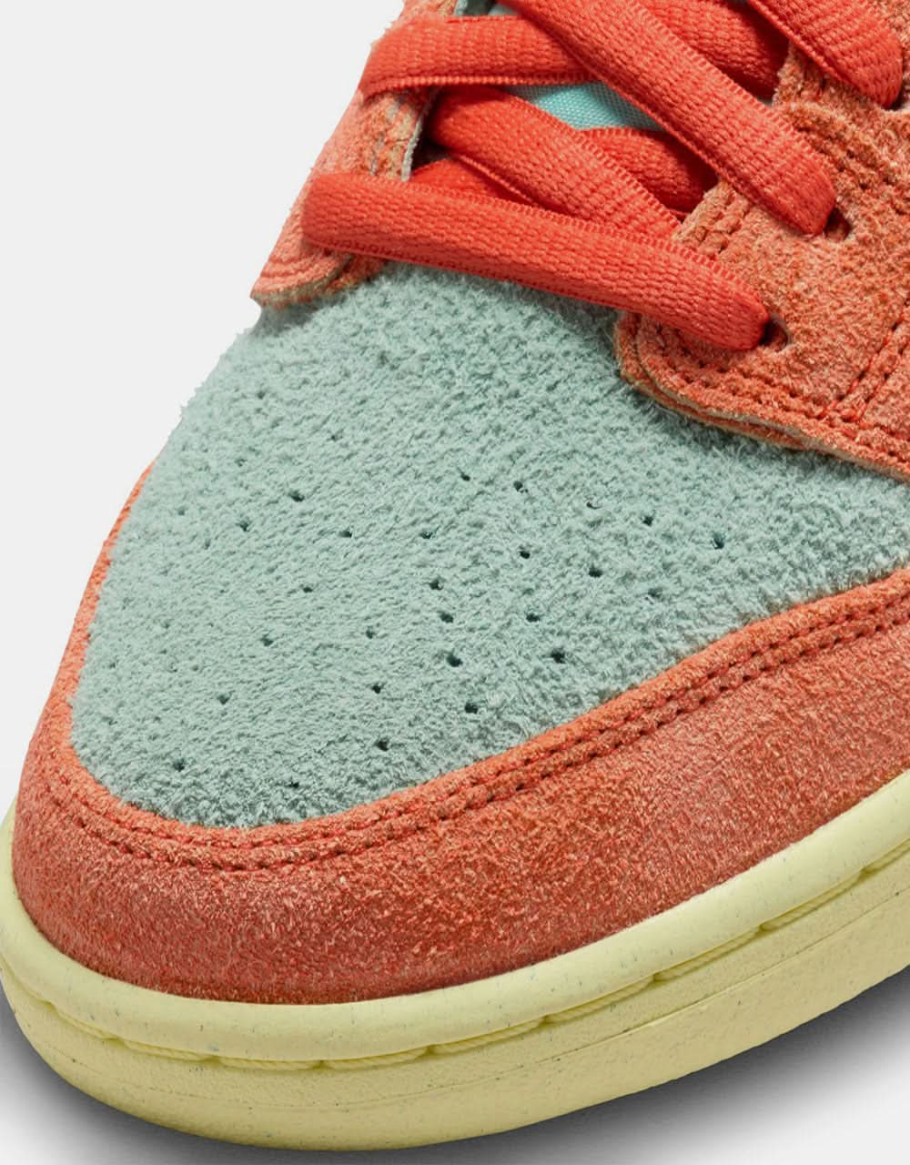 Nike SB Dunk Low Pro Premium Skate Shoes - Orange/Noise Aqua-Emerald Rise-Orange-Lemon Chiffon