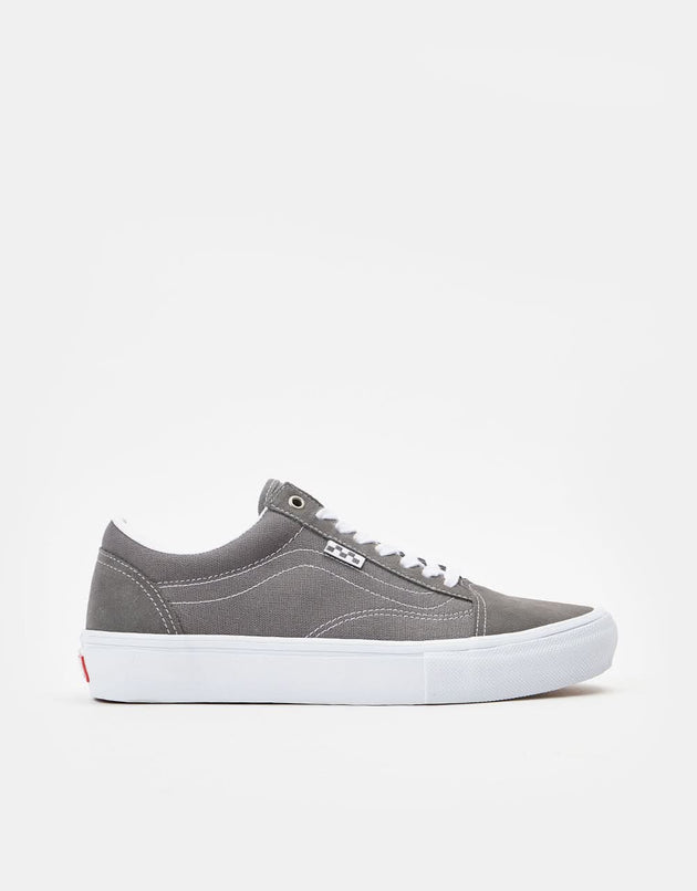 Chaussures Vans Skate Old Skool - Étain/True White