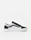 Zapatos Vans Skate Old Skool - (Black Widow) Negro/Blanco/Rojo