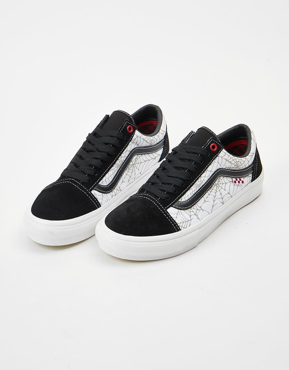 Chaussures Vans Skate Old Skool - (Black Widow) Noir/Blanc/Rouge