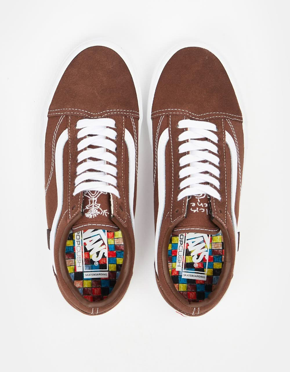 Chaussures Vans Skate Old Skool - (Nick Michel) Marron/Blanc