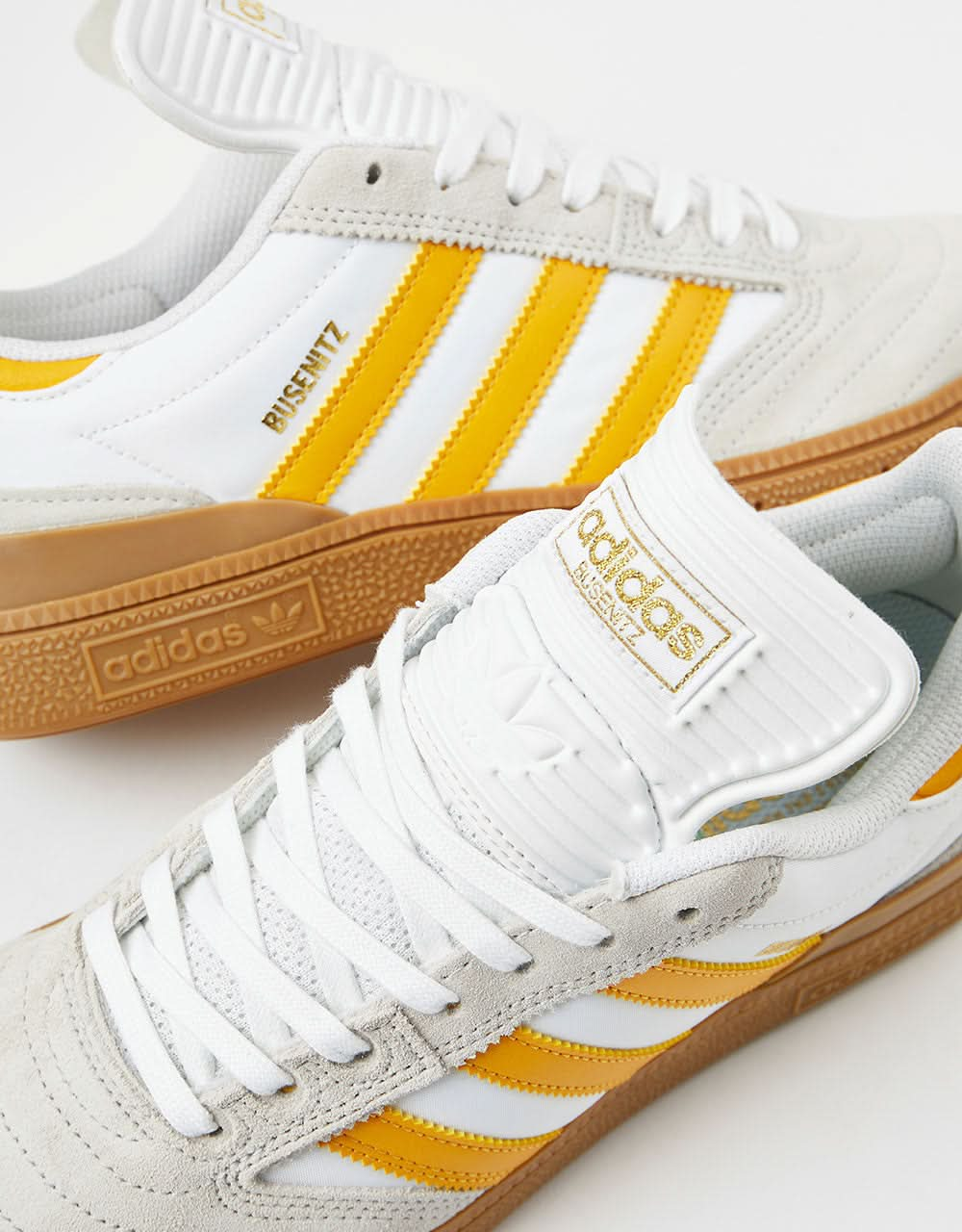 adidas Busenitz Skate Shoes - Crystal White/Preloved Yellow/Gum