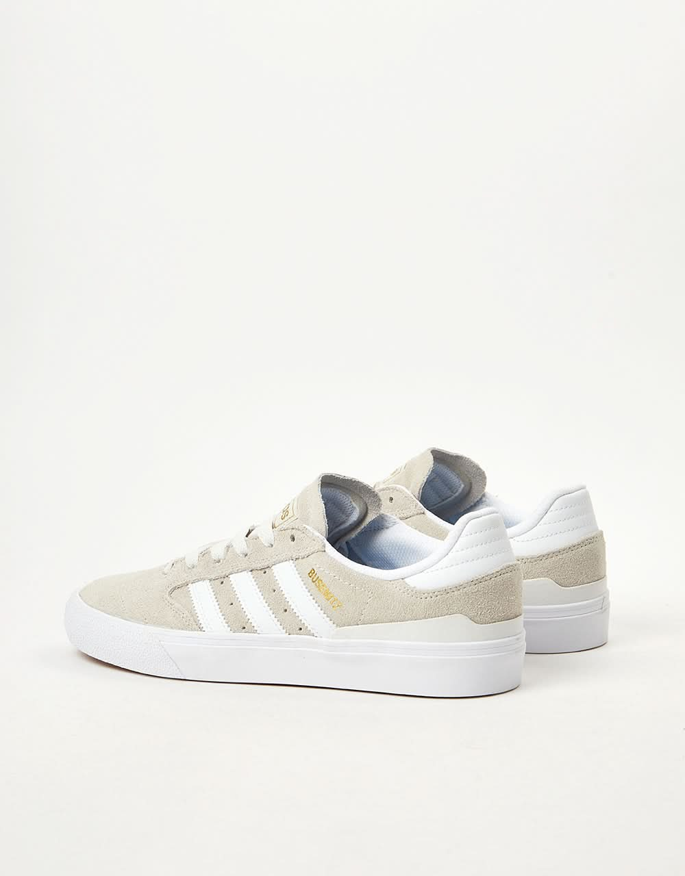 Zapatos de skate adidas Busenitz Vulc II - Blanco cristal/Blanco/Oro metálico