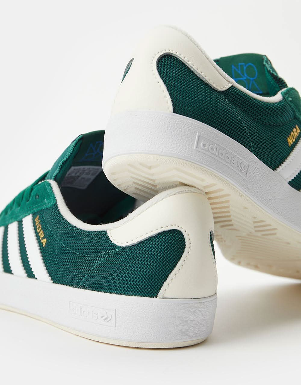 adidas Nora Skate Shoes - Dark Green/White/Chalk White