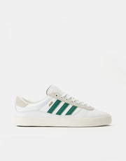 adidas Puig Indoor Skate Shoes - White/Dark Green/Chalk White