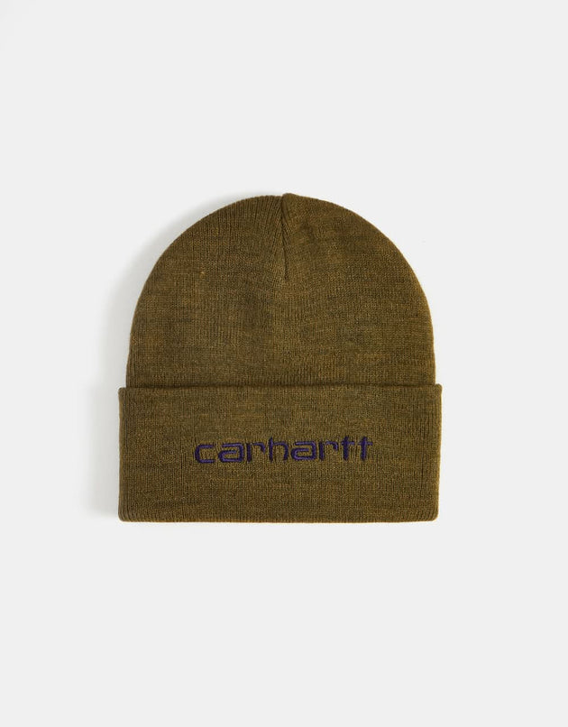 Bonnet Carhartt WIP Script - Highland/Cassis