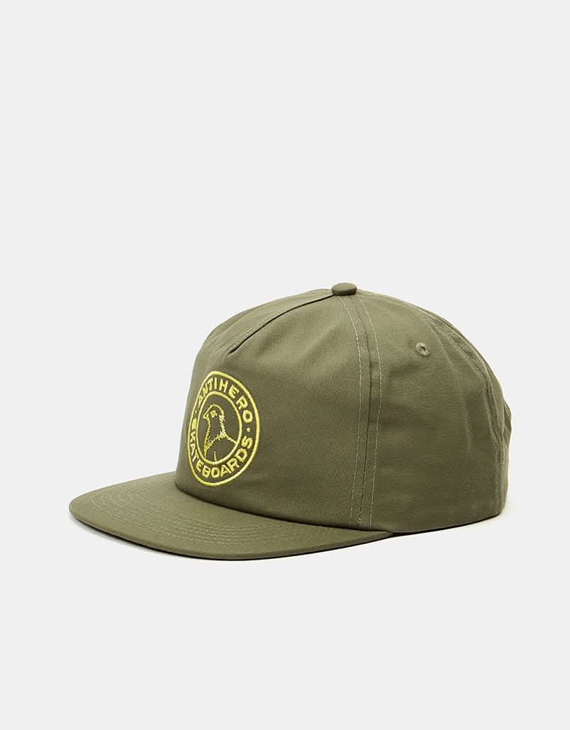 Anti Hero Basic Pigeon Round Snapback Cap  - Sage/Yellow