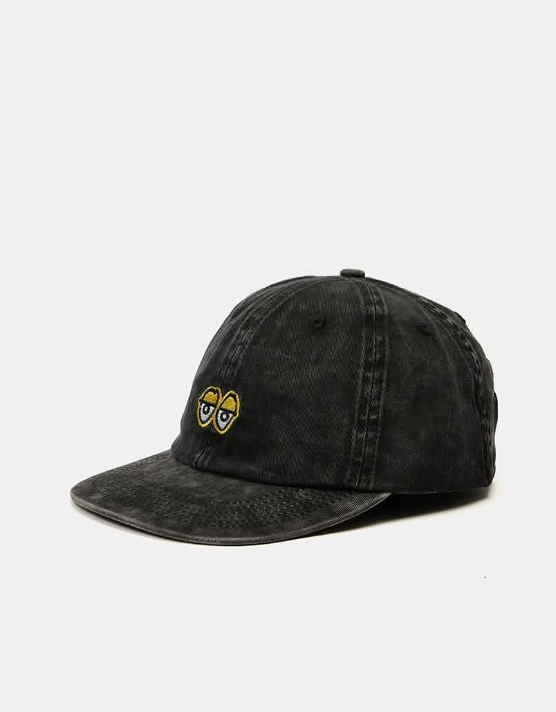 Krooked Eyes Snapback Cap  - Black Wash/Gold