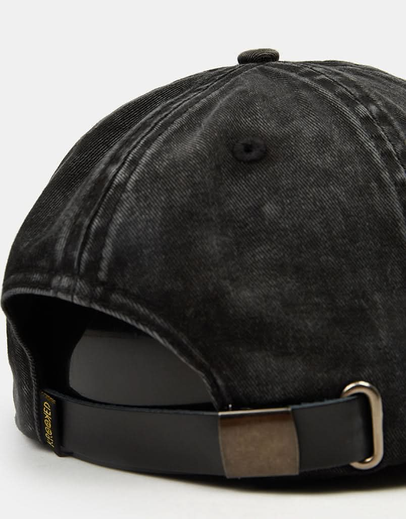 Krooked Eyes Snapback Cap  - Black Wash/Gold