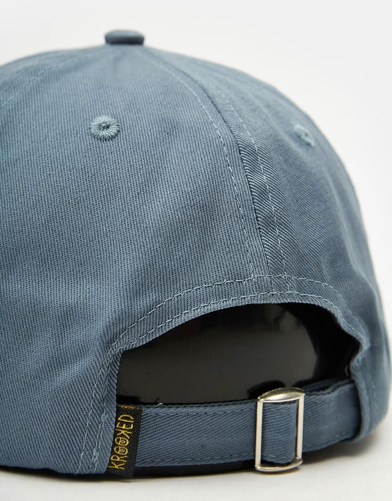 Krooked Moonsmile Script Snapback Cap  - Blue/Navy