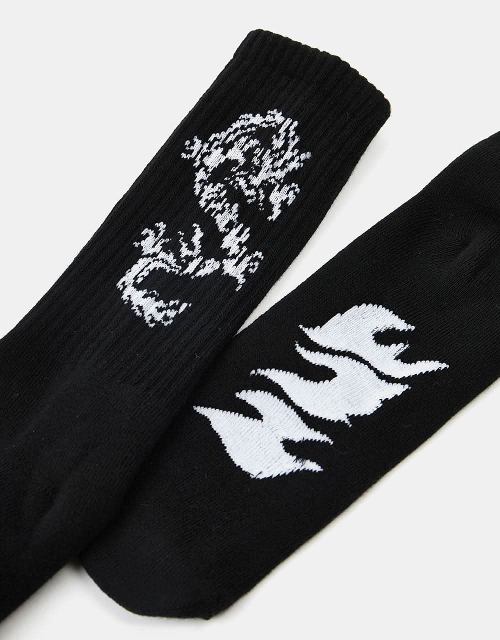 Chaussettes HUF Twin Dragon Crew - Noir