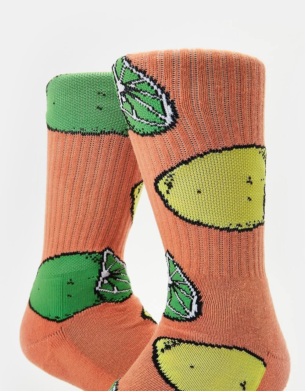 HUF Lemon Lime Crew Sock - Orange