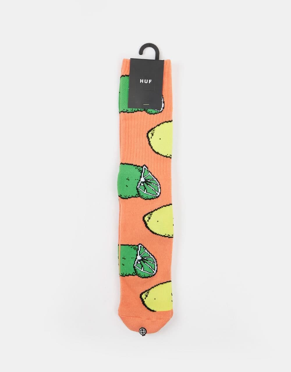 HUF Lemon Lime Crew Sock - Orange