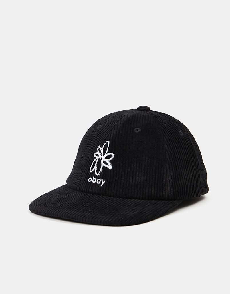 Obey Flower 6 Panel Cap - Black