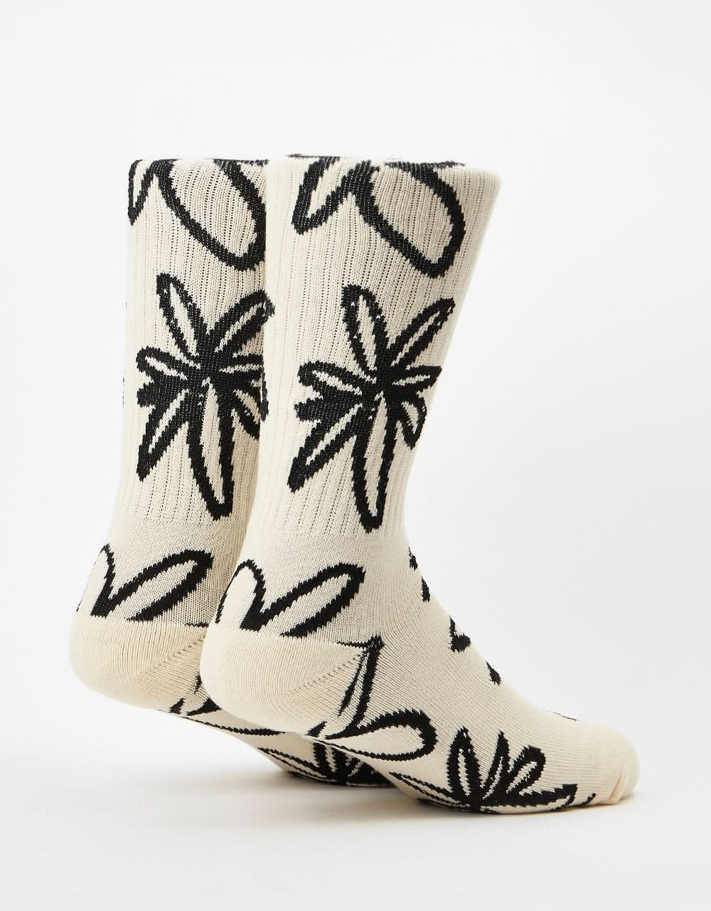 Obey Floral Socks - Unbleached