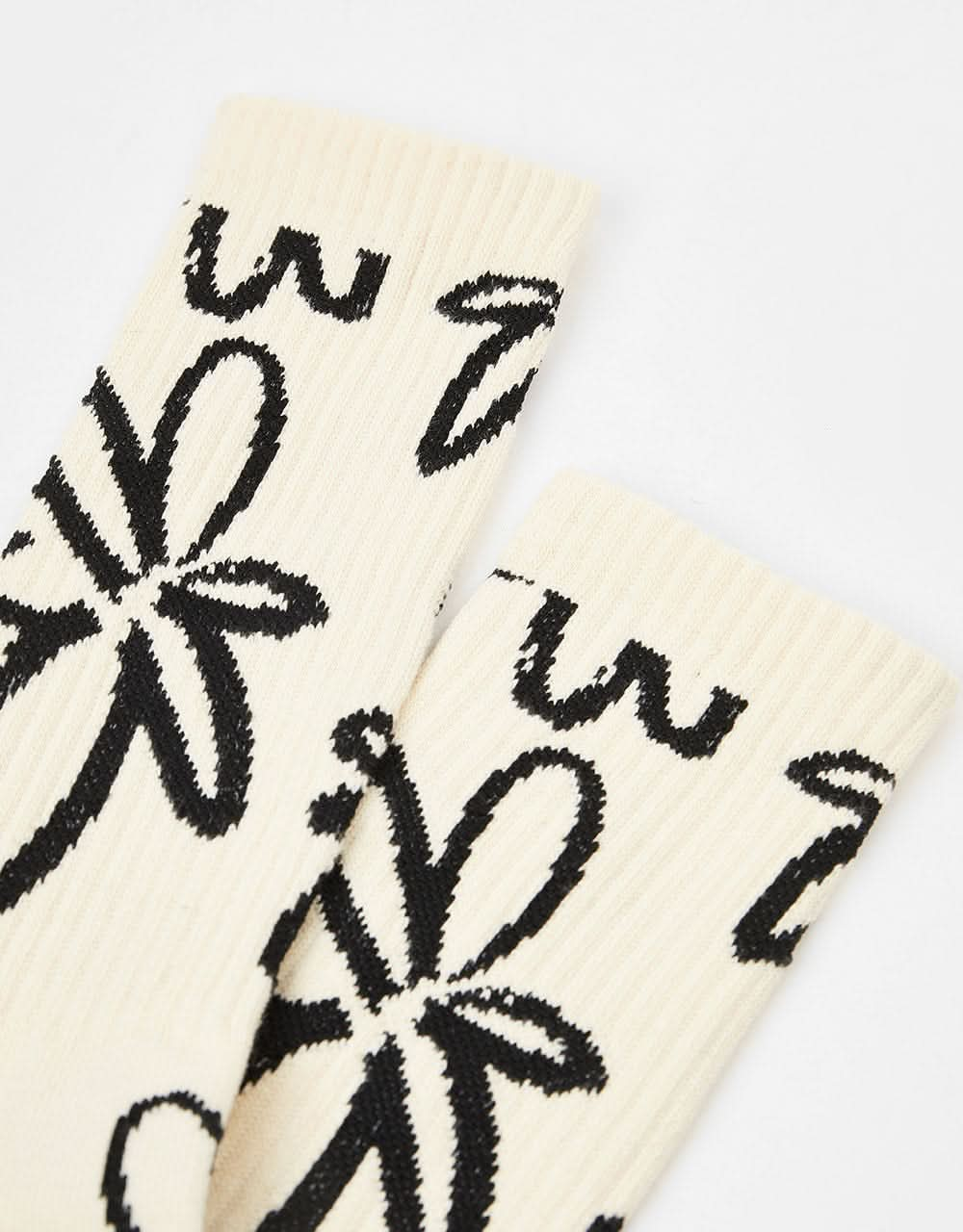 Obey Floral Socks - Unbleached