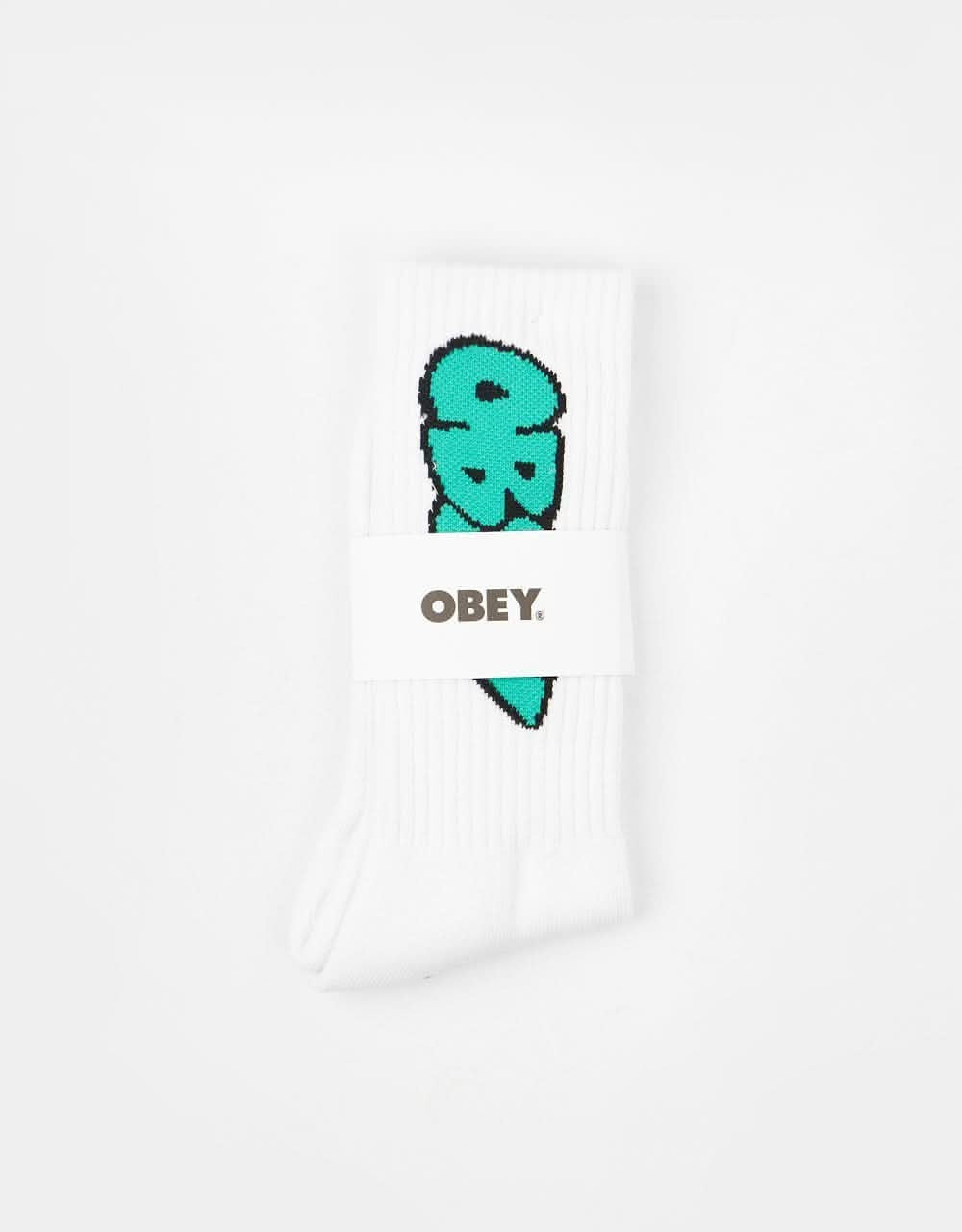 Obey Merton Socks - White