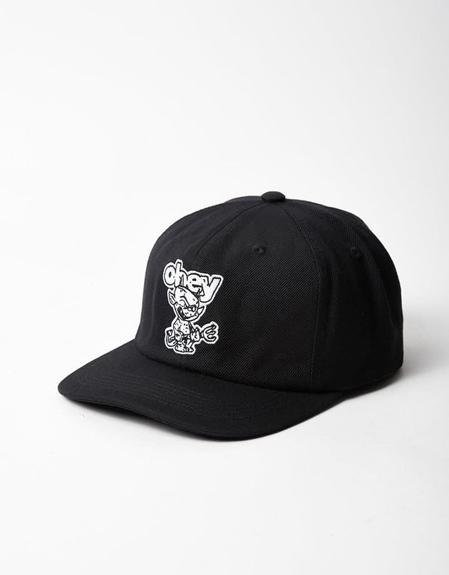 Obey Gorra Devil de 6 paneles - Negro