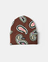 Obey Paisley Beanie – Sepia Multi