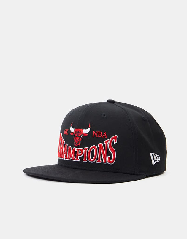 New Era 9Fifty® Chicago Bulls Patch Cap – Schwarz/Faded Red