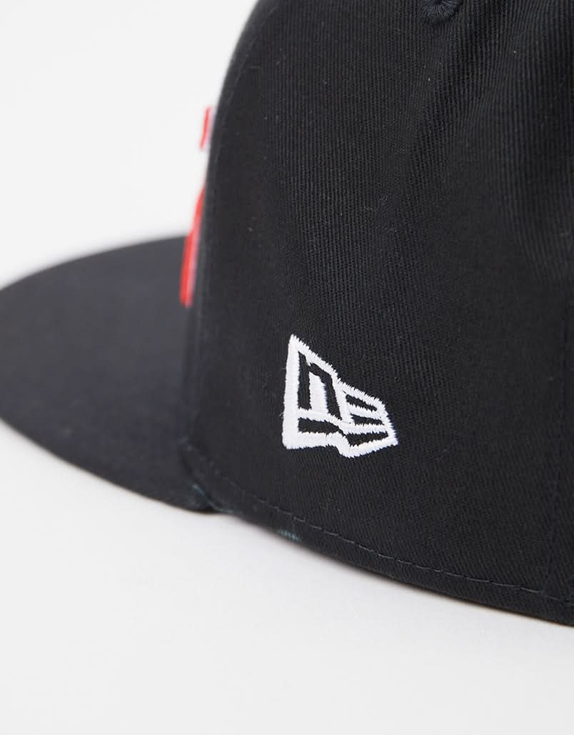 New Era 9Fifty® Chicago Bulls Patch  Cap - Black/Faded Red