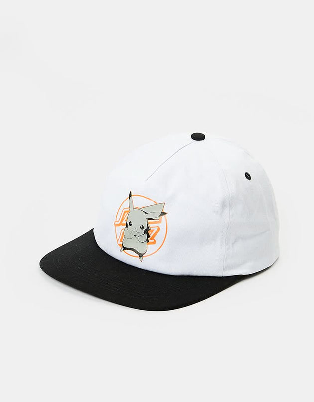 Gorra Snapback Santa Cruz x Pokémon Pickachu - Blanco/Negro