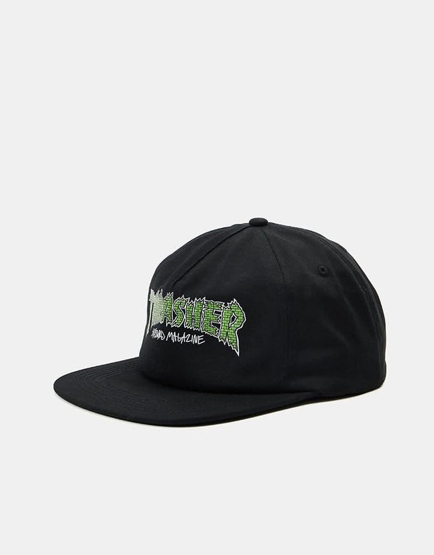 Thrasher Brick Snapback Cap – Schwarz