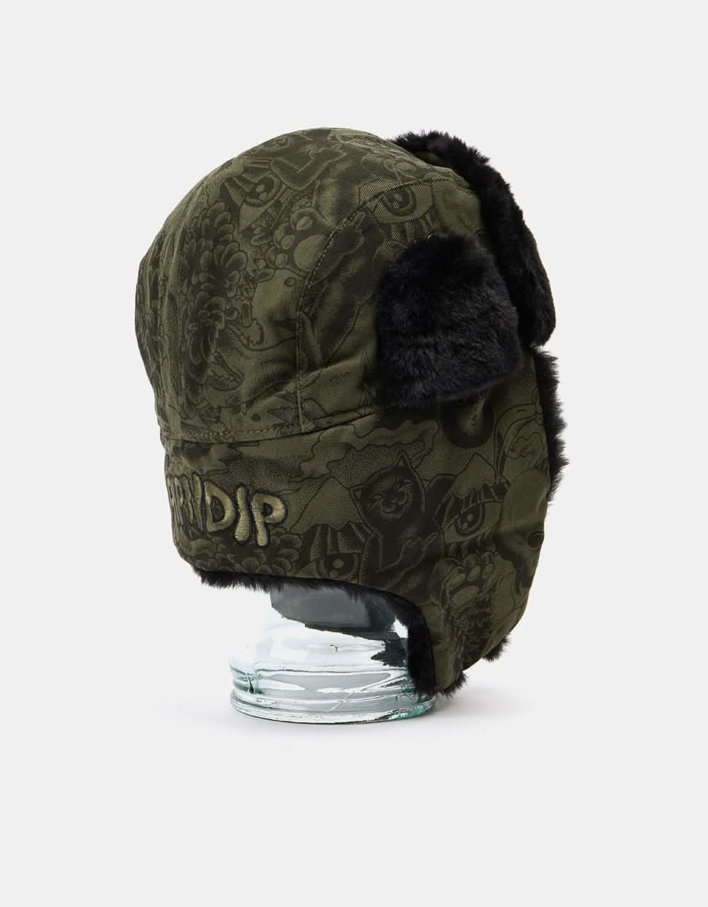 RIPNDIP Dark Twisted Fantasy Aviator Hat - Olive & Black