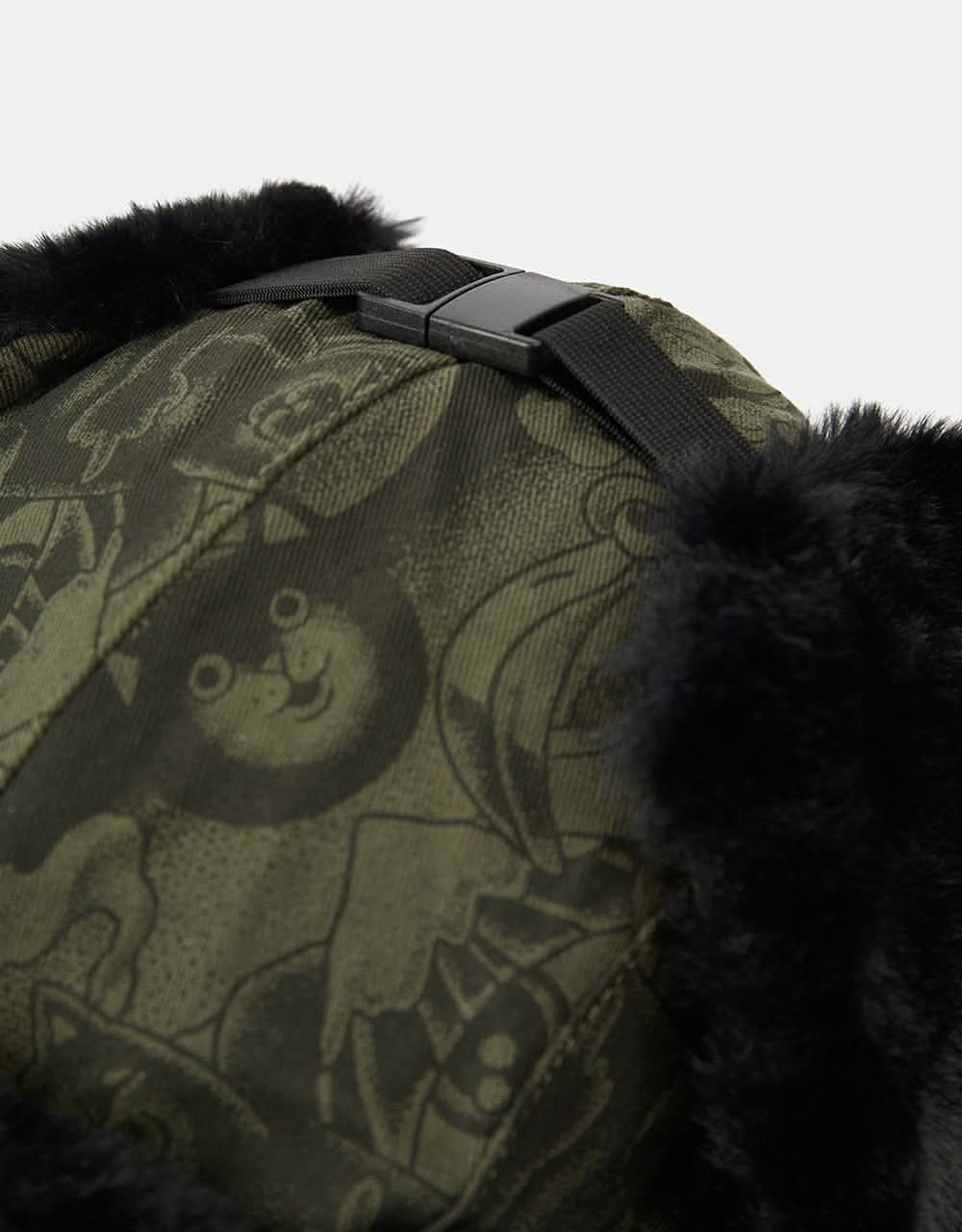 RIPNDIP Dark Twisted Fantasy Aviator Hat - Olive & Black