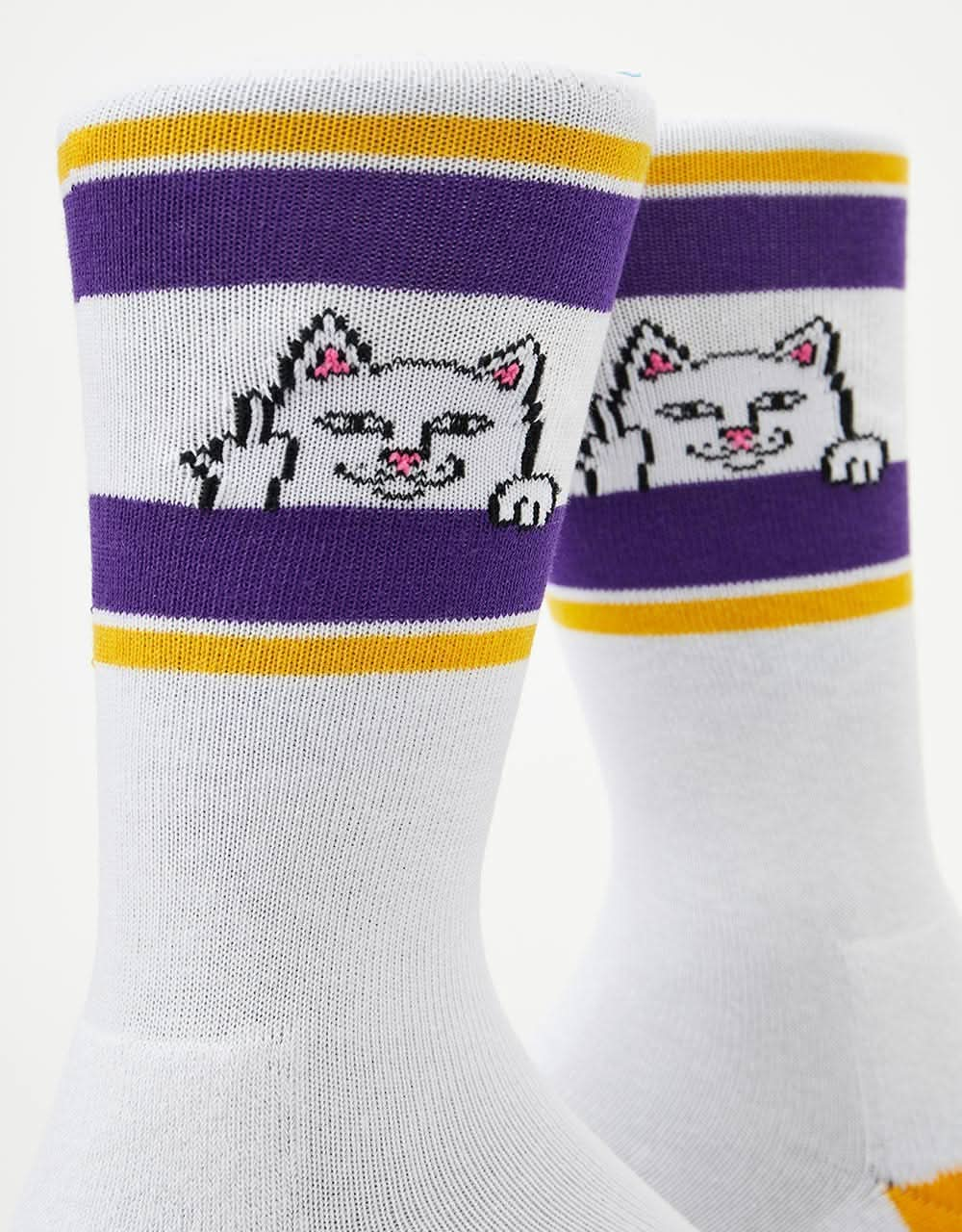 RIPNDIP Peeking Nermal Socks - Purple & Gold