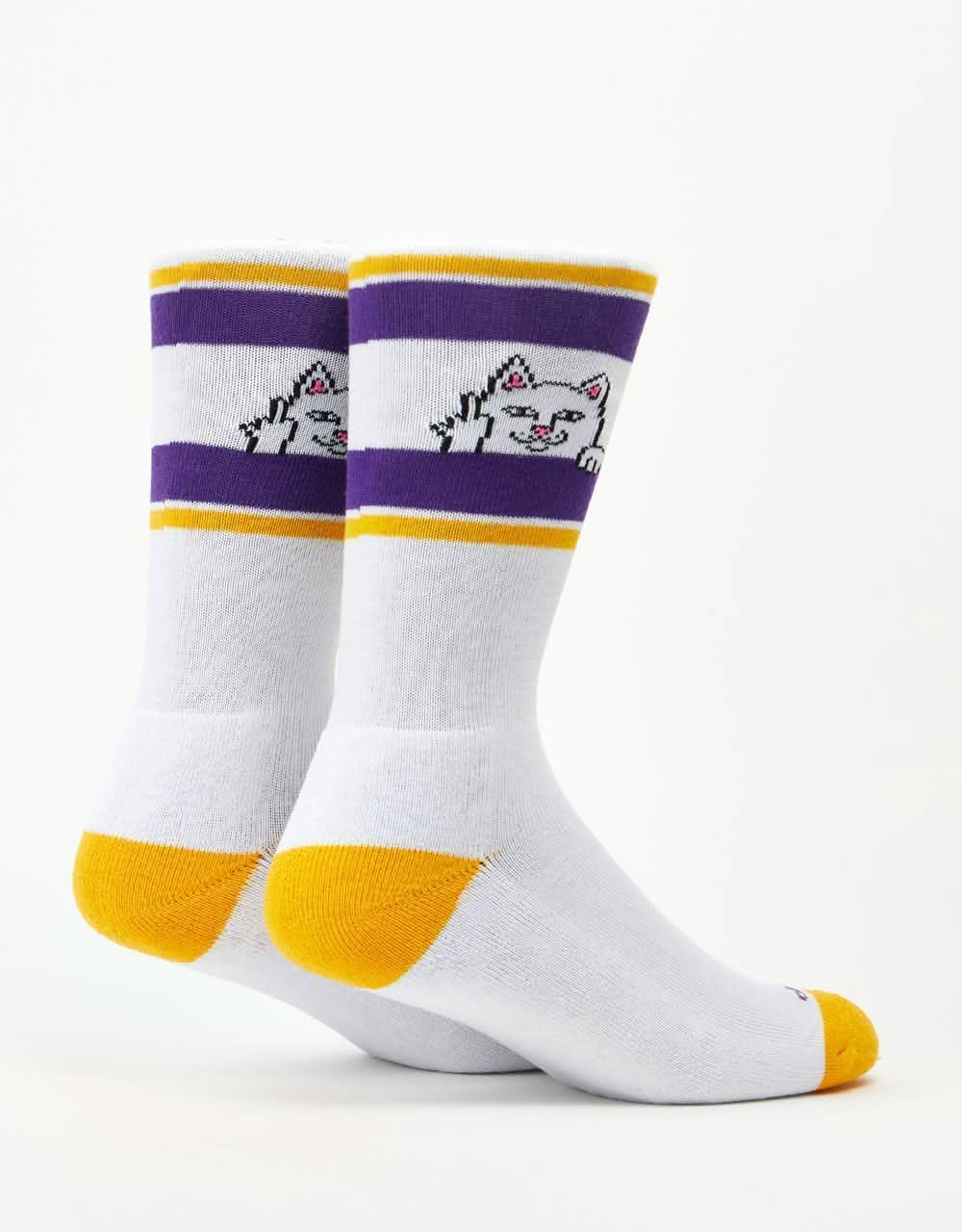 RIPNDIP Peeking Nermal Socks - Purple & Gold