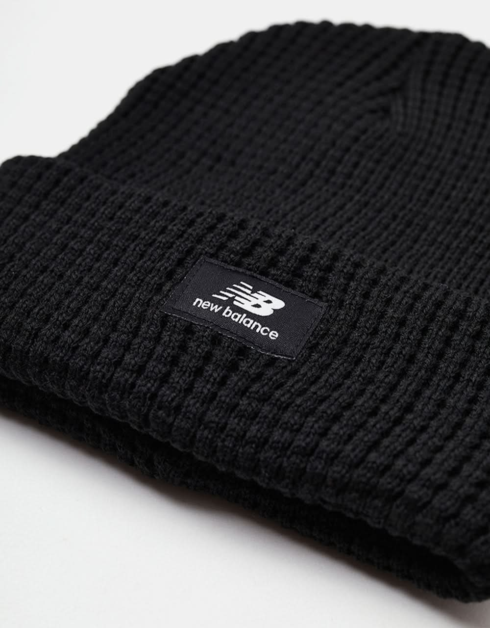 New Balance Waffle Knit Cuffed Beanie - Black