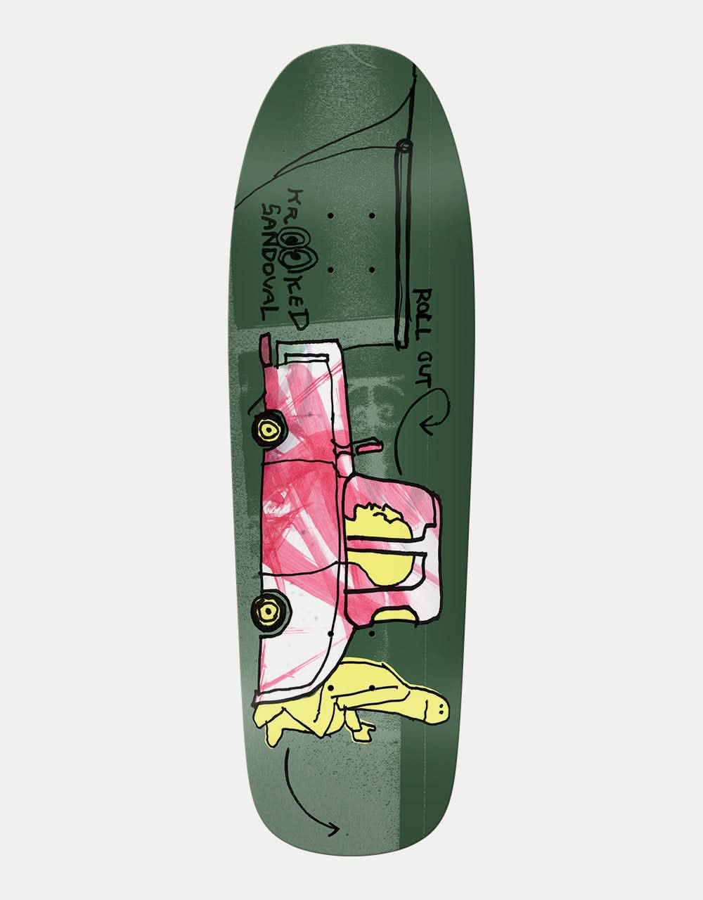 Krooked Sandoval Roll Out Skateboard Deck - 9.81"