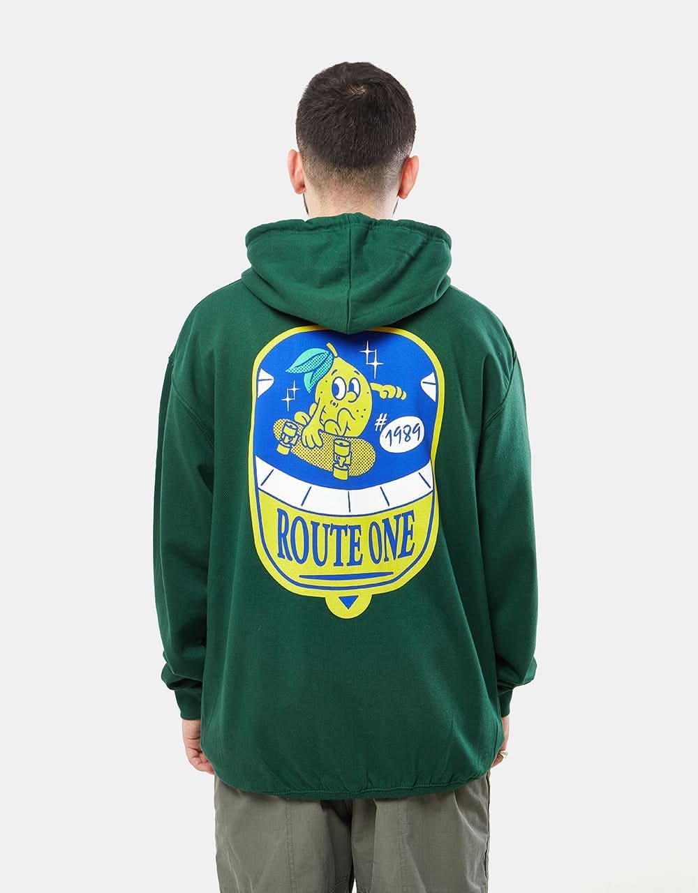 Route One Fruit One Pullover Hoodie - Bottle Green