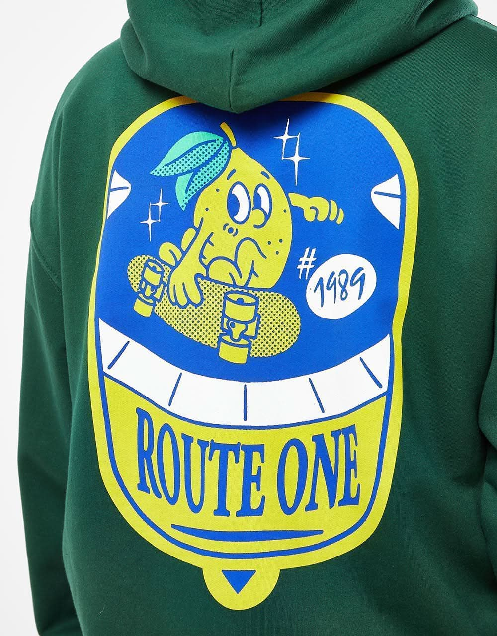 Route One Fruit One Pullover Hoodie - Bottle Green