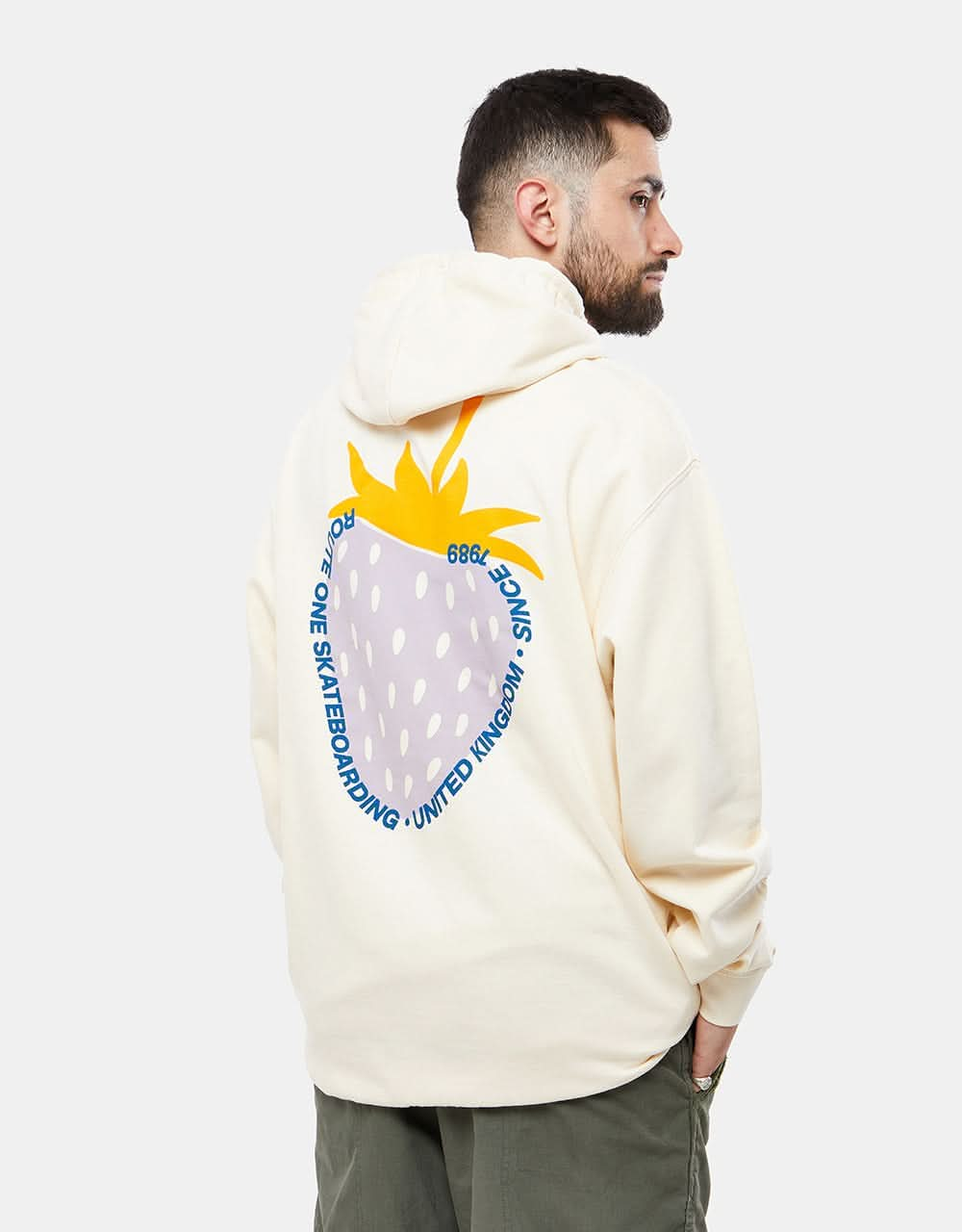 Route One Strawb Pullover Hoodie - Vanilla Milkshake