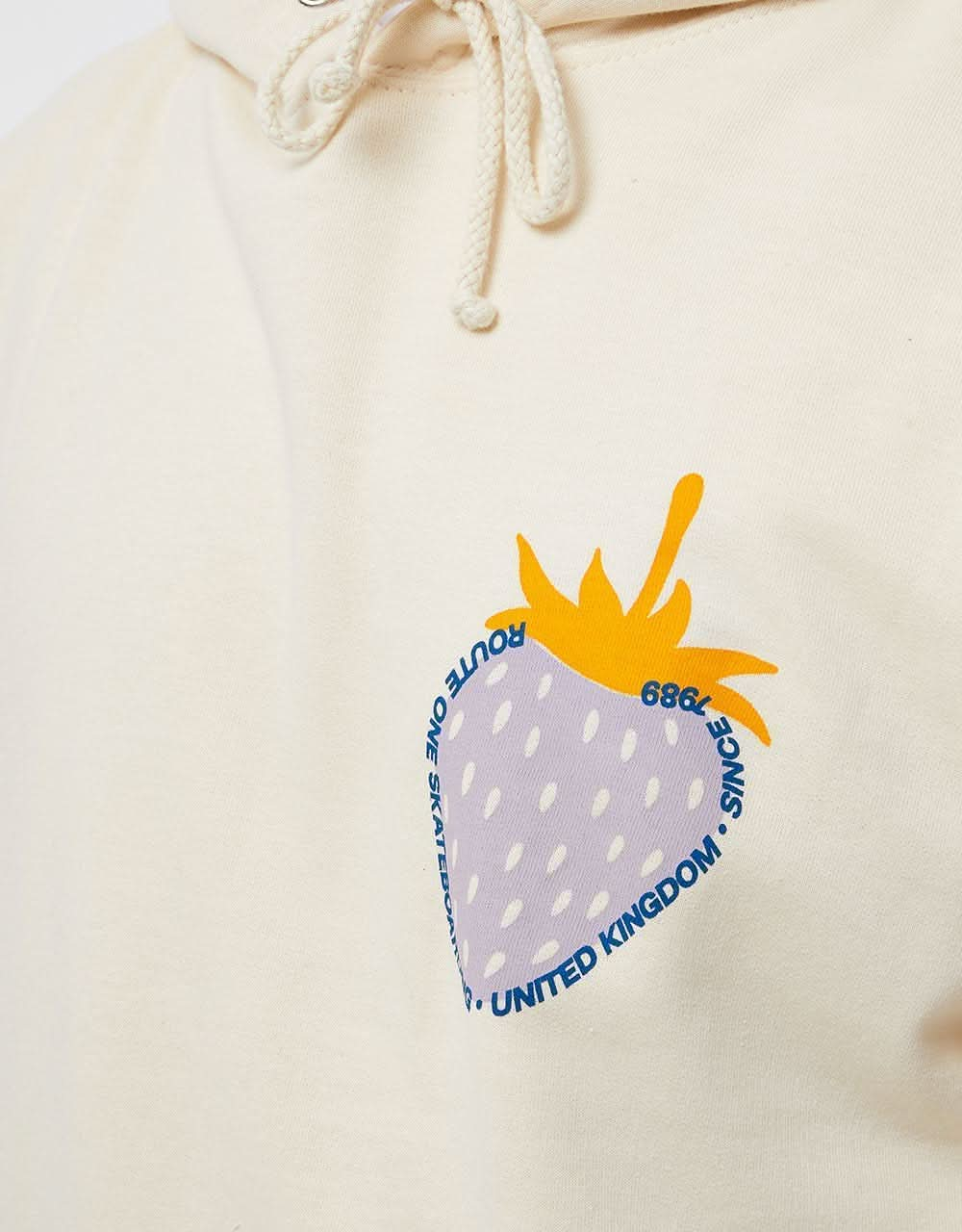 Route One Strawb Pullover Hoodie - Vanilla Milkshake