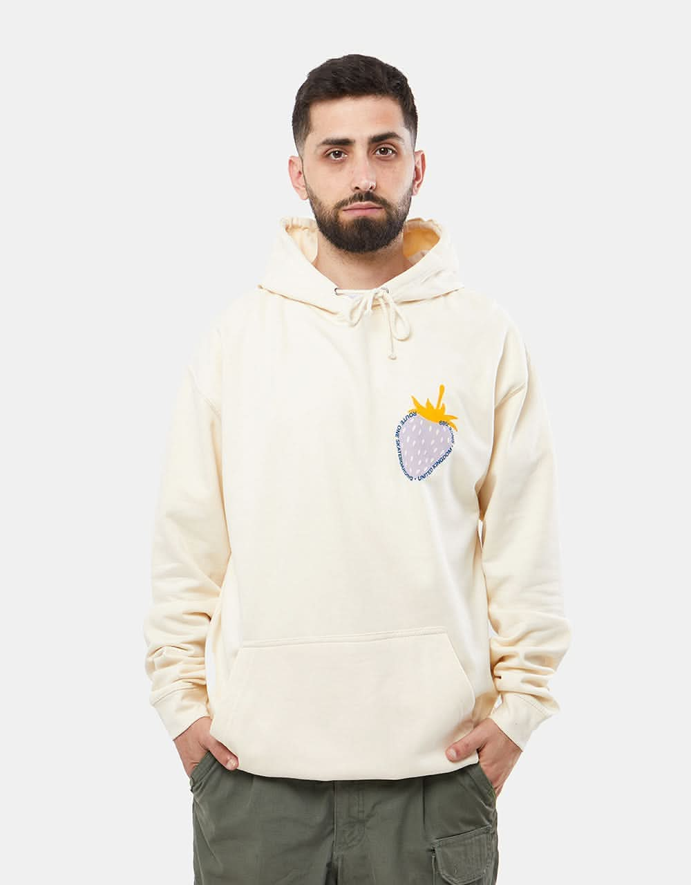 Route One Strawb Pullover Hoodie - Vanilla Milkshake