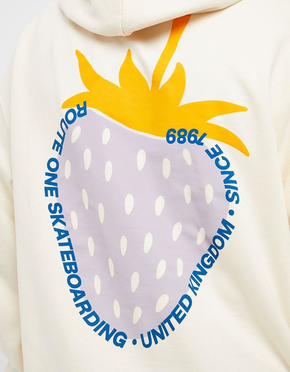 Route One Strawb Pullover Hoodie - Vanilla Milkshake