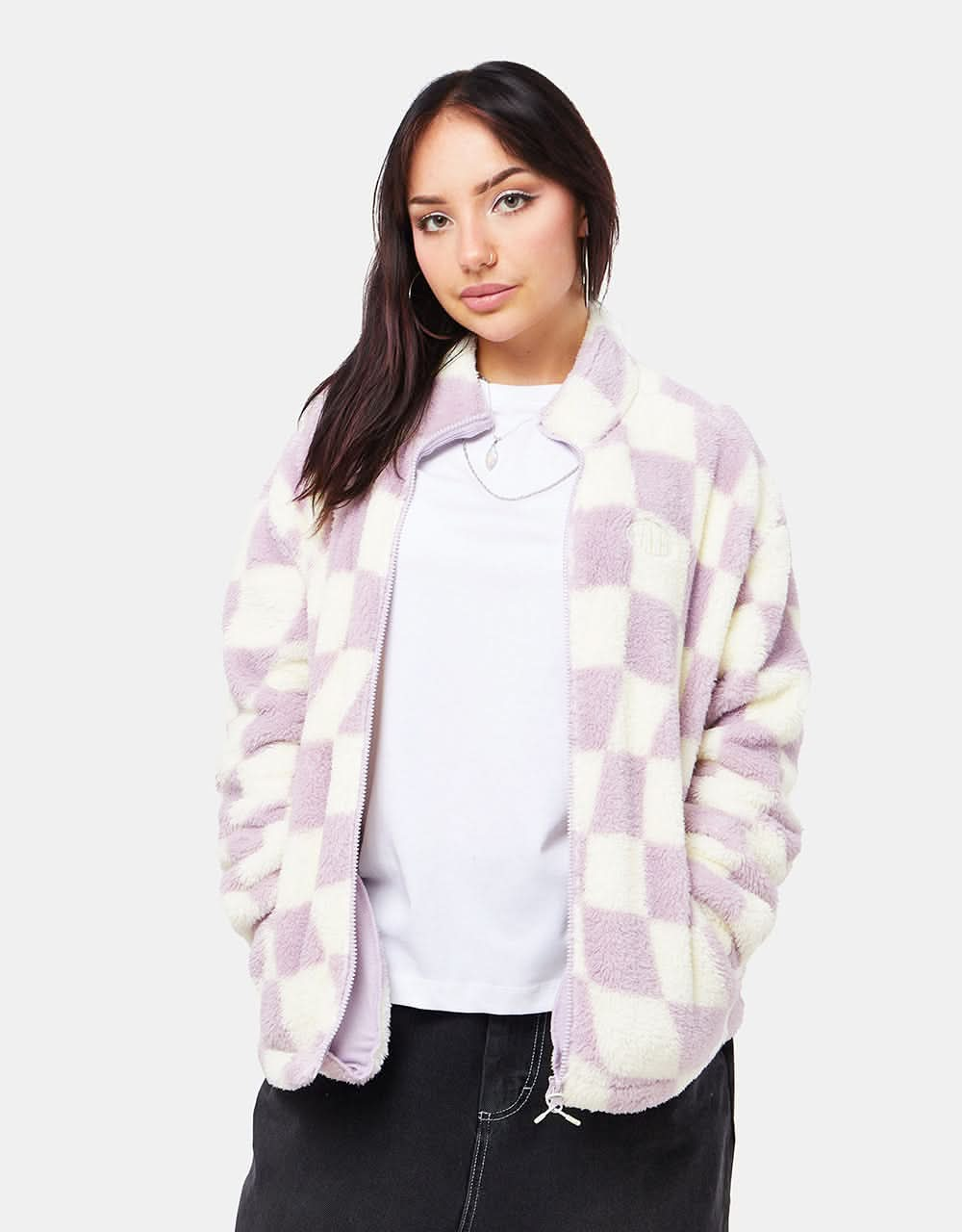 Vans Womens Digital Trip Mock Zip Jacket  - Lavender Frost