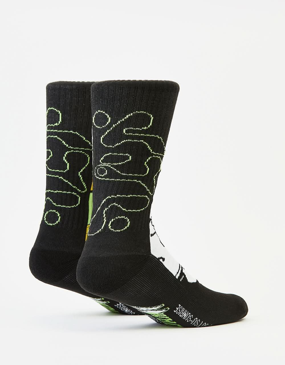 HUF x Gundam Wing Crew Socks - Black