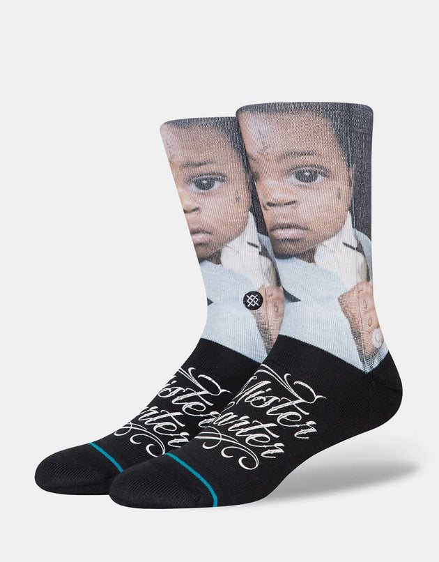 Stance x Lil Wayne Mister Carter Crew Socken – Schwarz