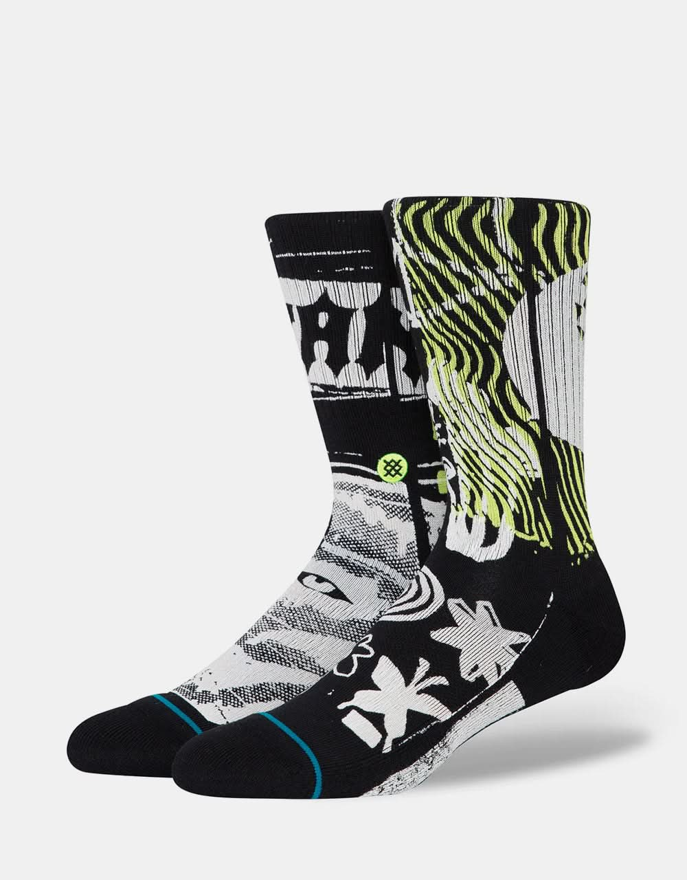 Stance Disorted Crew Socken – Schwarz