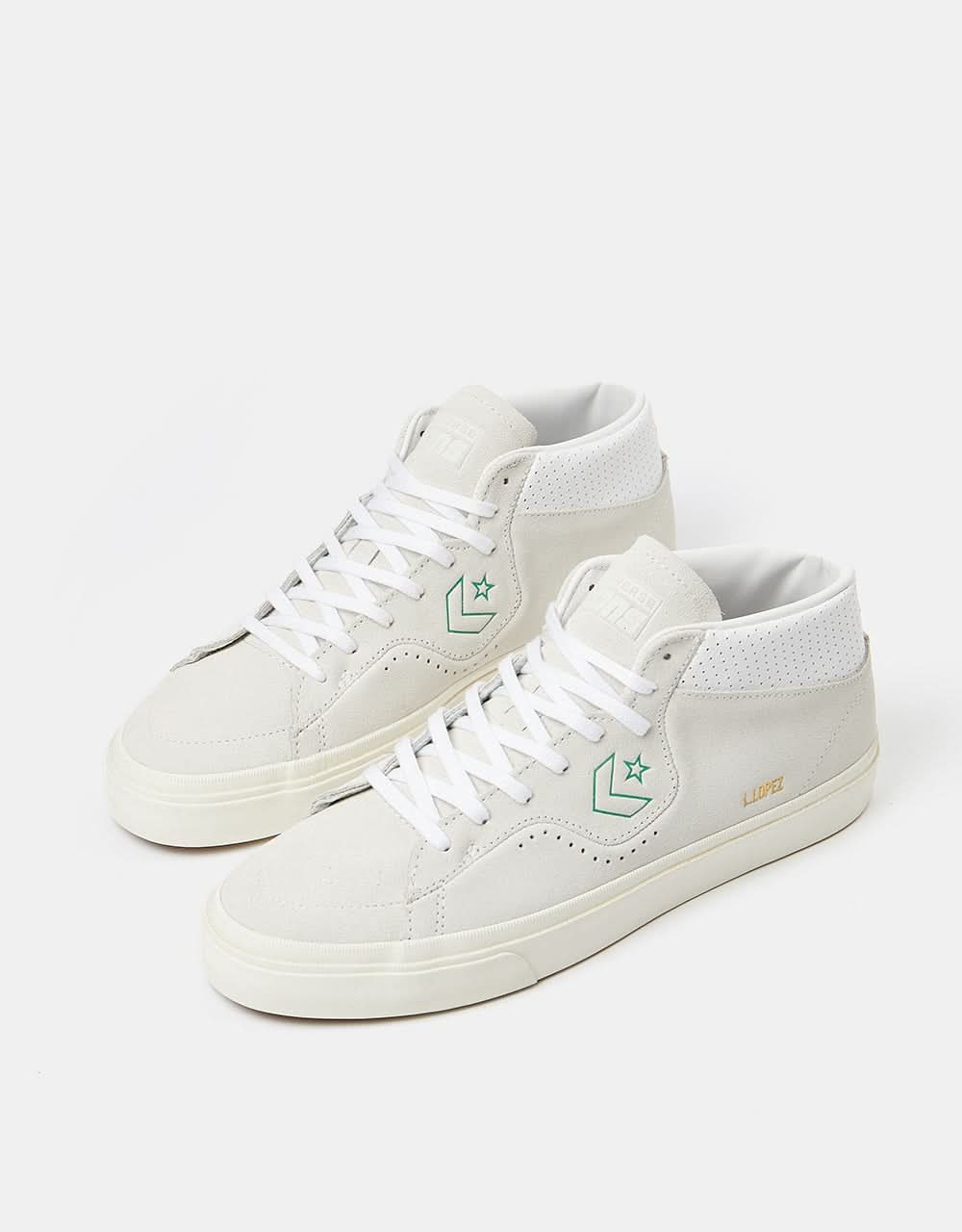 Chaussures de skate Converse Louie Lopez Pro Mid - Gris vaporeux/Blanc/Aigrette