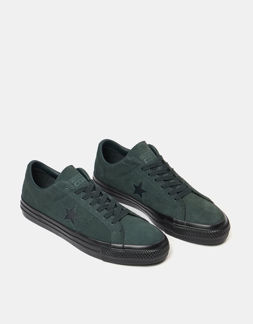 Scarpe da skate Converse One Star Pro Classic in pelle scamosciata - Secret Pines/Nero/Nero