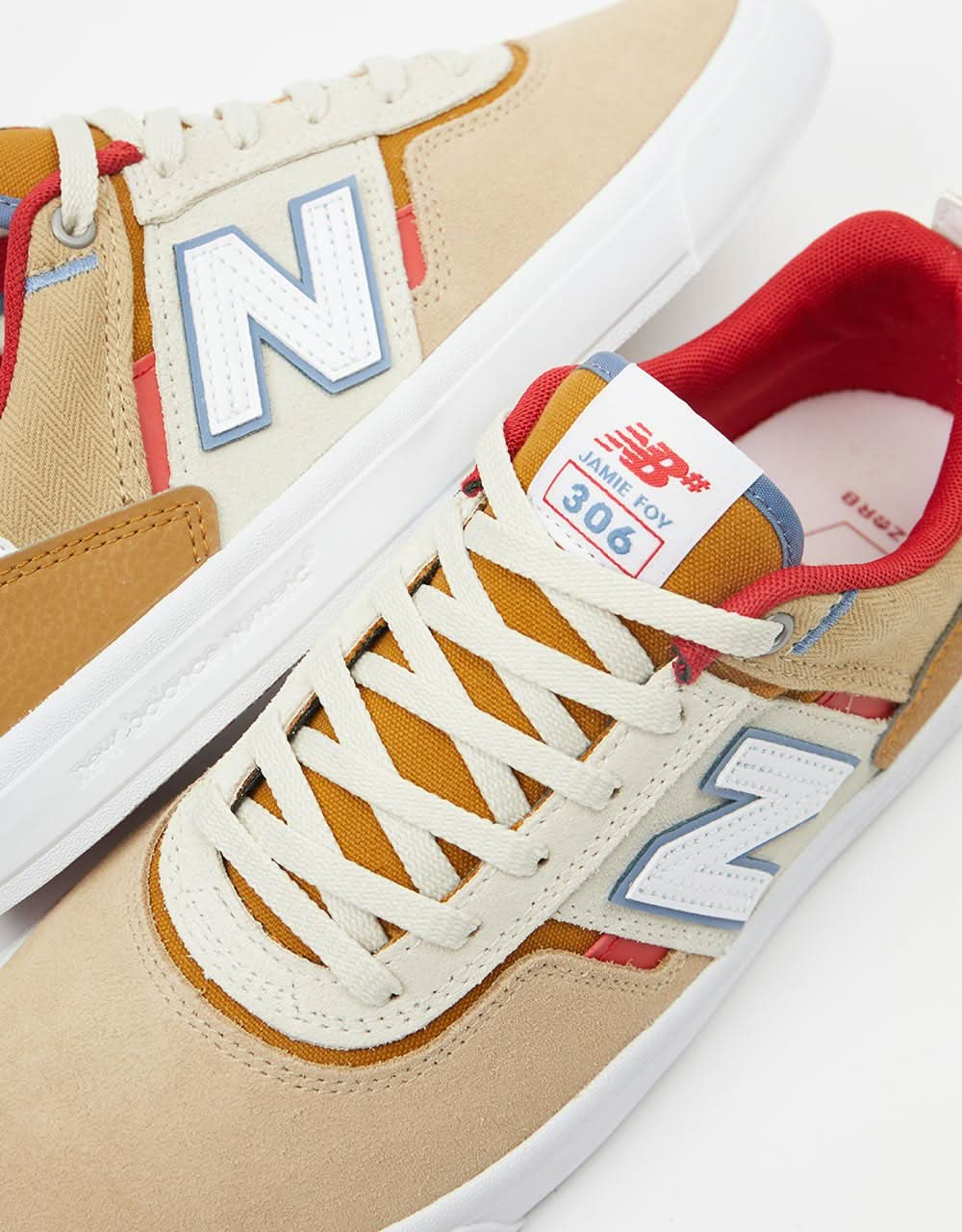 Chaussures de skate New Balance Numeric 306 - Tan/Rouge