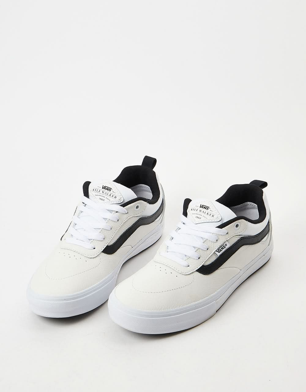 Vans Kyle Walker Skate Shoes -  Leather True White/Black