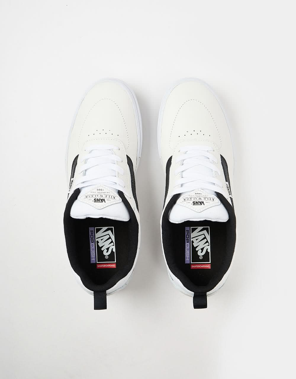 Vans Kyle Walker Skate Shoes -  Leather True White/Black