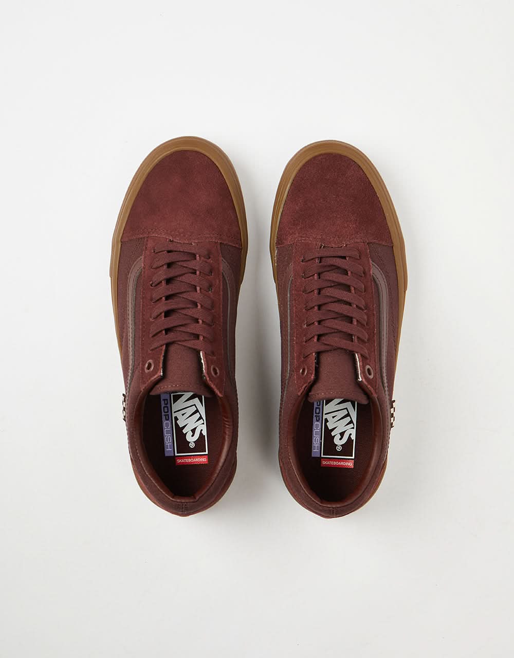 Vans Skate Old Skool Skate Shoes -  Dark Red/Gum