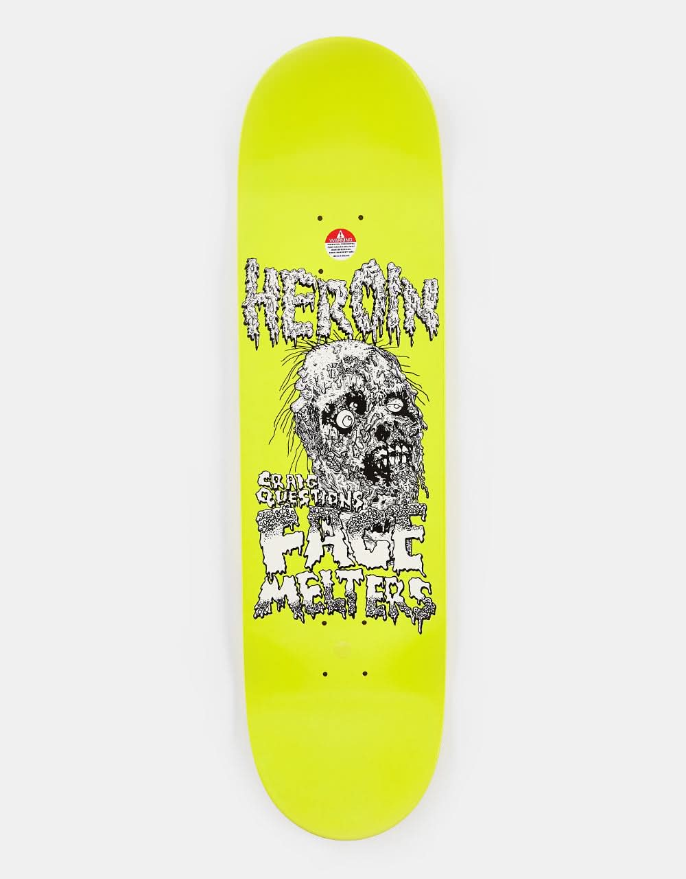 Heroin Yankou Face Melter Skateboard Deck - 8.25”